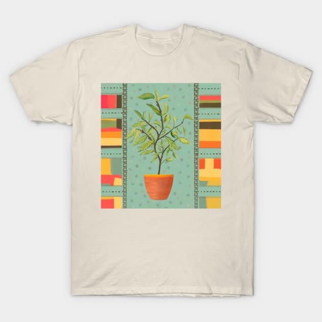 Aesthetic plant in a pot T-Shirt by Mimie20